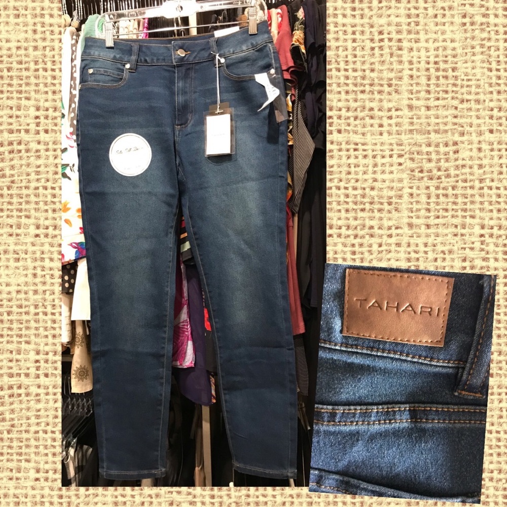 Tahari Slim Mid-Rise Skinny Jeans